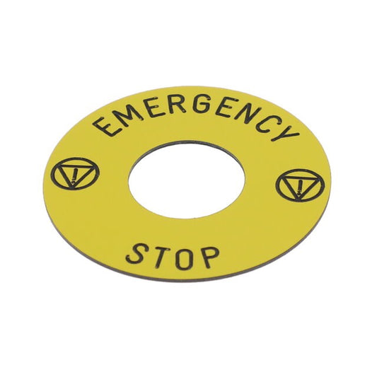 Legend for Use with XB6 Series, Emergency Stop