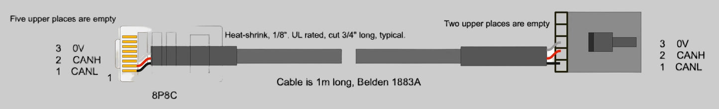 serial lead for the dw25x CAN comms P2/E3